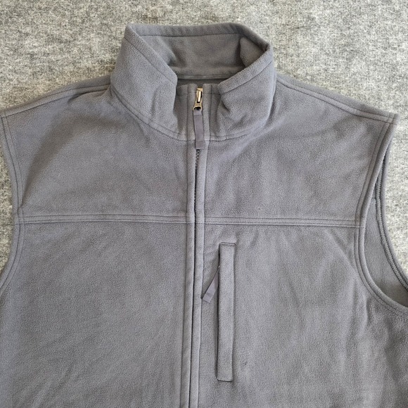 Duluth Trading Co Vest Mens Size‎ XL Gray Full Zip Pockets Outdoors Fleece - Picture 2 of 10